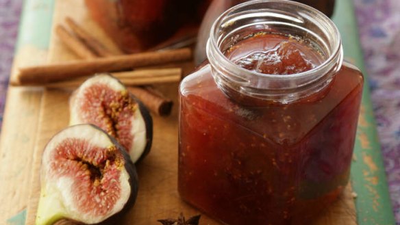 Fig jam with star anise and cinnamon.