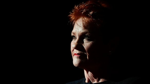 One Nation leader Pauline Hanson in Parliament. 