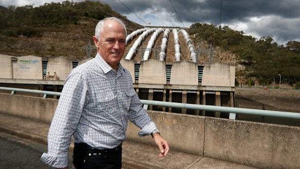 Malcolm Turnbull at the Snowy Hydro power station in March.