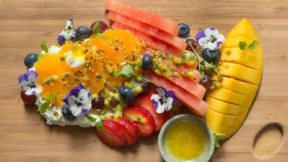 The Beatt's fruit platter is a work of art.