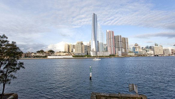 The Crown casino and hotel will be the tallest building in Sydney and has been compared to Blues Point Tower, an unloved apartment building designed by Harry Seidler.