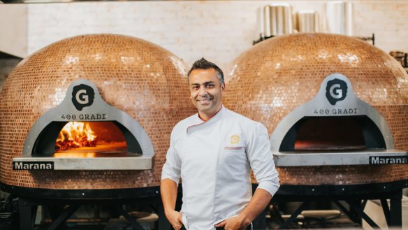 Johnny Di Francesco at 400 Gradi, his pizza restaurant in Melbourne.