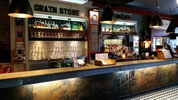 The Grain Store, Newcastle East. Once a warehouse for Tooheys, now a cafe for craft beer.