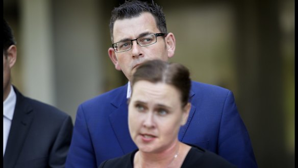 Premier Daniel Andrews and Emergency Services Minister Jane Garrett. 