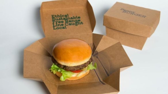The Benny Burger packaging concept.