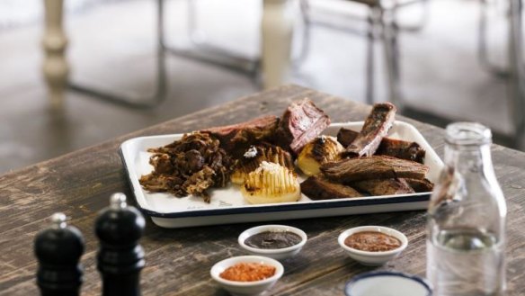 Carnivores Delight meat platter at Meatworks, South Melbourne.