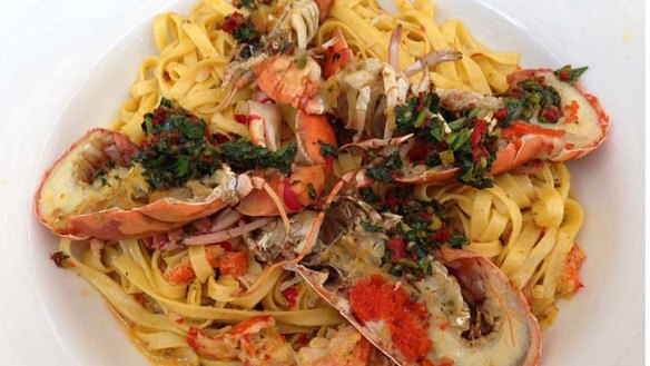 The crab and yabbie linguine.