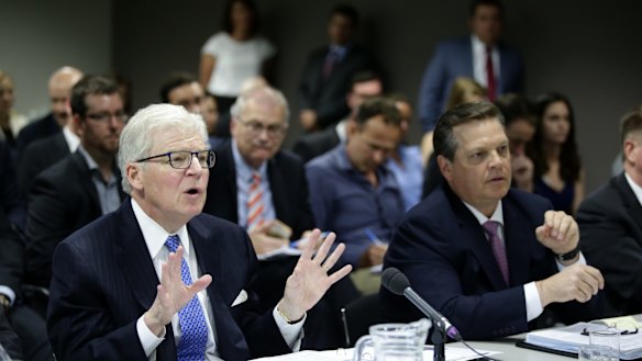 Chevron's vice president and general tax counsel, Sandy Macfarlane (left) and 
Chevron managing director Australia Roy Krzywosinski.