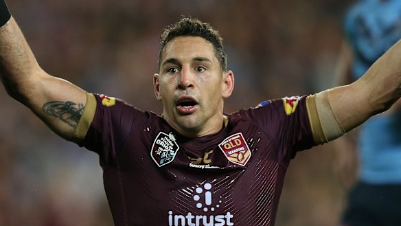 Baffling call: Billy Slater was awarded the player of the series despite missing a game and the Maroons losing 2-1.