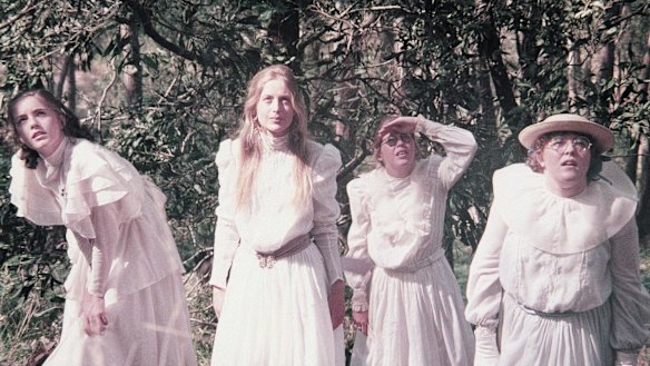 Karen Robson (Irma), Anne Lambert (Miranda), Jane Vallis (Marion) and Christine Schuler (Edith) in Peter Weir’s 1975 film.