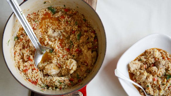 Chicken and saffron rice