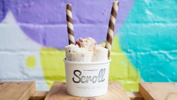 Australia's first "teppanyaki" ice-cream, at Scroll in Windsor