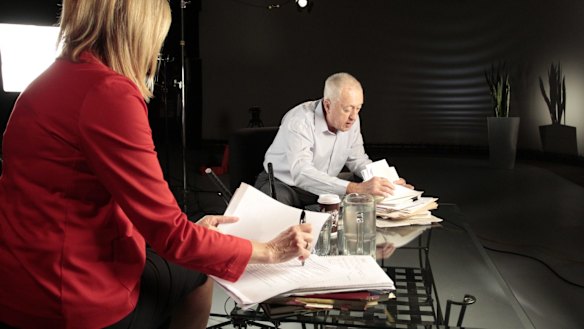 Channel Seven's Kay McGrath interviews Terry Lewis.