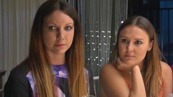 Chloe and Kelly during their time on My Kitchen Rules in 2014.