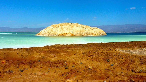 The lowest point in Africa: Lac Assal in Djibouti, Africa.