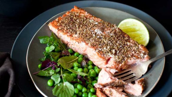 Lime and sumac salmon