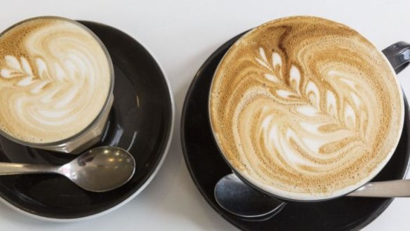 A pair of coffees at PourBoy.