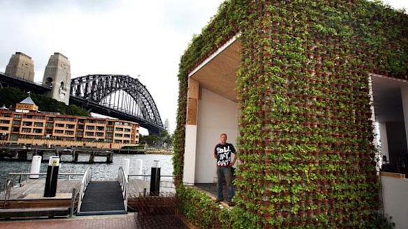 Old is new ... Joost Bakker at his eco-cafe in The Rocks.