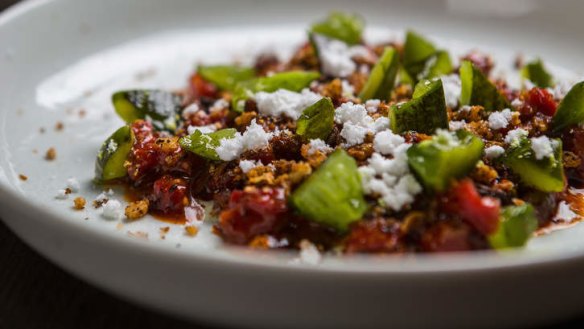 Sichuan pepper-kicked beef tartare.