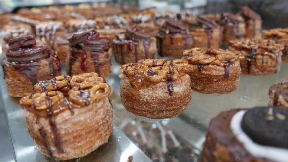 The cronut collection at Tella Balls Dessert Bar.