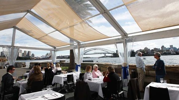 Delightful: Fort Denison restaurant, Sydney Harbour.