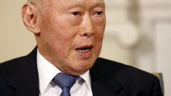"I did not enter politics: they brought politics upon me": Lee Kuan Yew, pictured in 2009.