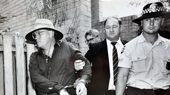 The arrest of the Colin Winchester murder suspect, David Harold Eastman, at his Reid flat in 1992.