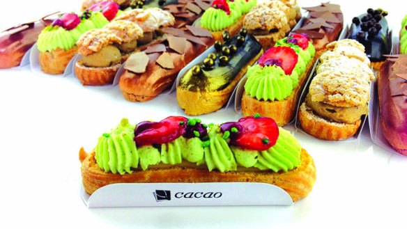 New-style eclairs at Melbourne's Cacao Lab.