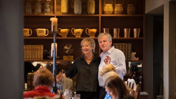 Gail and Kevin Donovan in their newly reopened St Kilda restaurant Donovans.