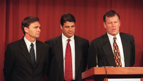 John Brumby, former  Victorian premier Steve Bracks, and attorney general Rob Hulls.