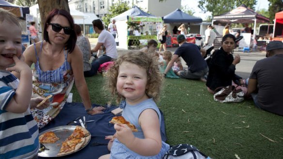 Crowds enjoy the fare and atmosphere of The Supper Market at the Abbotsford Covent.