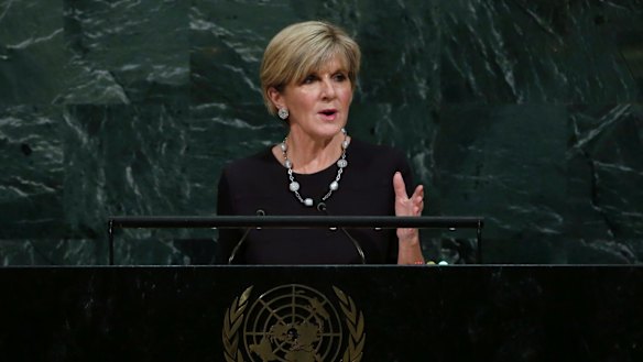 Foreign Minister Julie Bishop.