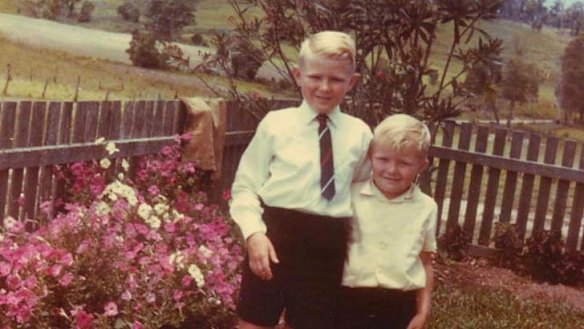 Two little boys … the Rudd brothers, Greg, left, and Kevin.