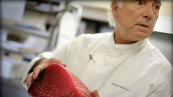 Jacques Reymond during his last shift at his eponymous  restaurant in December last year.