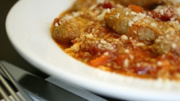 Bistro 163's tomato and Italian sausage stew