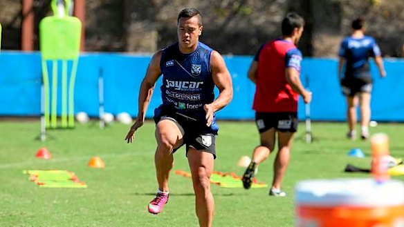 Familiar territory: Bulldogs recruit Chase Stanley trains at Belmore.