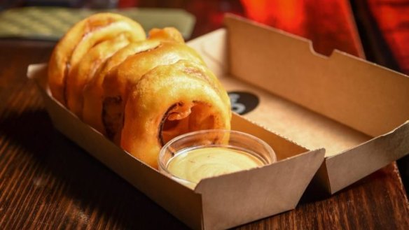 The "big, fat" chipotle onion rings.