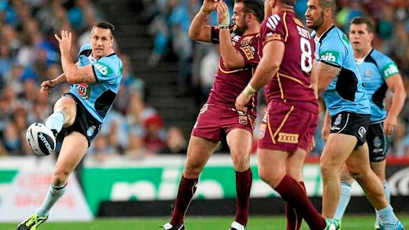 Scapegoat: James Maloney defended Mitchell Pearce.