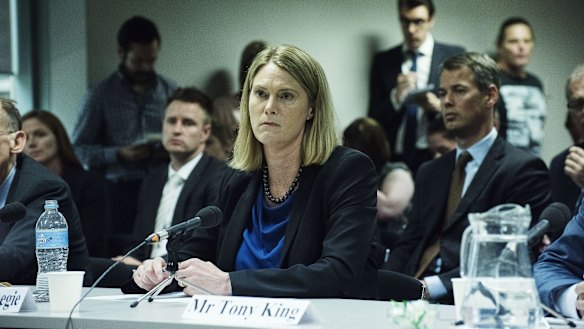Maile Carnegie, the managing director of Google Australia and New Zealand, at the hearing on Wednesday.