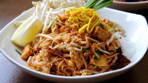 Go-to dish ... chicken pad Thai.