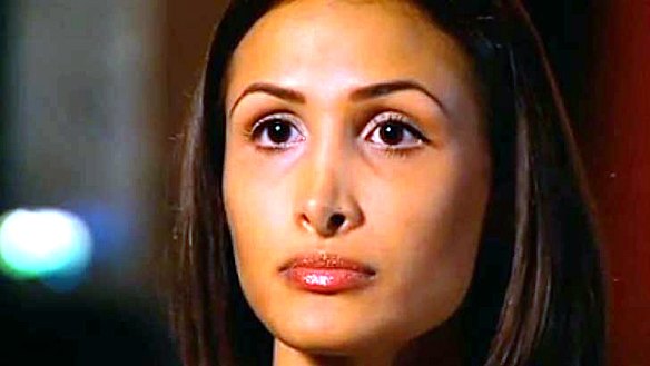 Simon Gittany's girlfriend Rachelle Louise during her interview on <i>Sunday Night</i>.