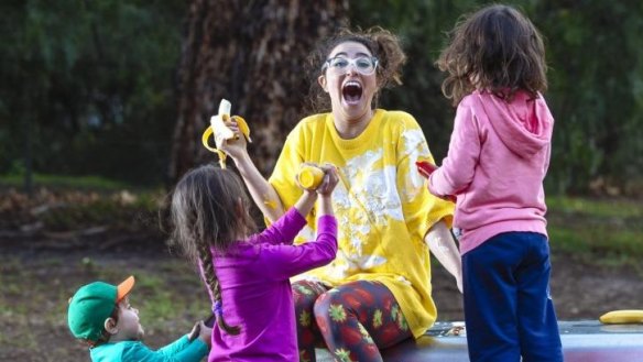 Alice Zaslavsky's enthusiasm for food attracts little helpers.