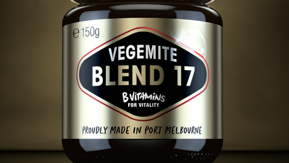 Going upmarket: Bega's new, and more expensive, Vegemite Blend 17.
