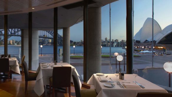 Million dollar views ... Sydney restaurant Aria.