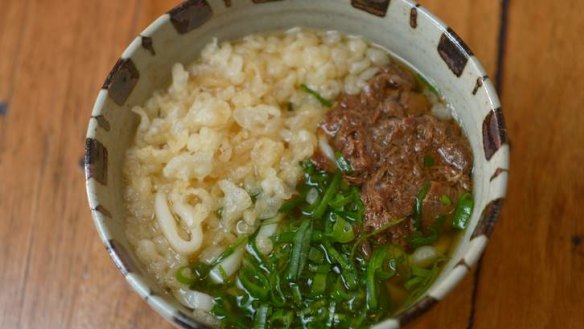 The niki beef udon.