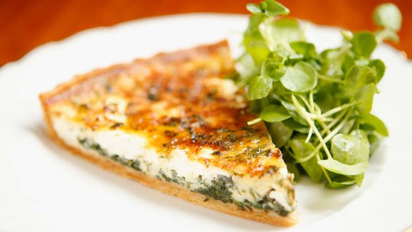 Picture-perfect: Goat's cheese tart.