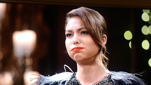 An emotional Sam Frost sending home Richie.