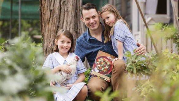 Est. head chef Gavin Carfax-Foster with his daughters Layla (left) and Indiah.