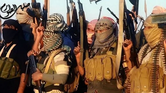 A video from Islamic State shows militants near the central Iraqi city of Tikrit.