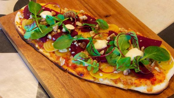 Go-to dish: Beetroot pizzeta.